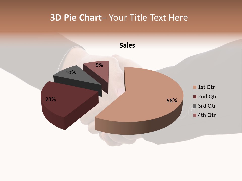 Two People Shaking Hands Over A White Background PowerPoint Template