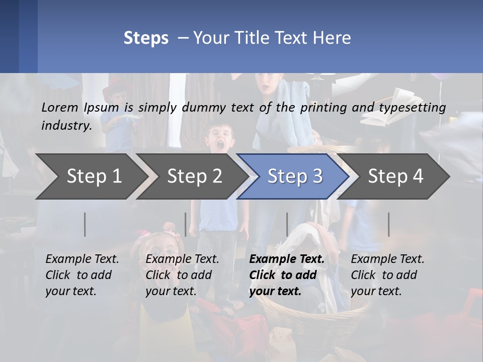 A Group Of Children In A Room With Balloons PowerPoint Template