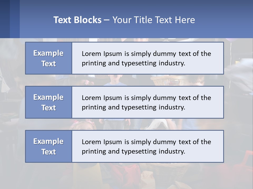 A Group Of Children In A Room With Balloons PowerPoint Template