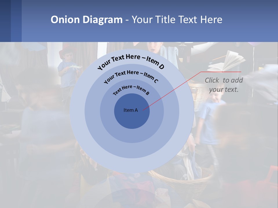 A Group Of Children In A Room With Balloons PowerPoint Template