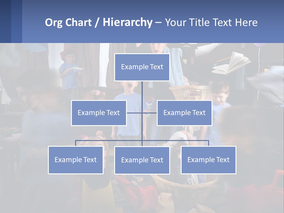 A Group Of Children In A Room With Balloons PowerPoint Template