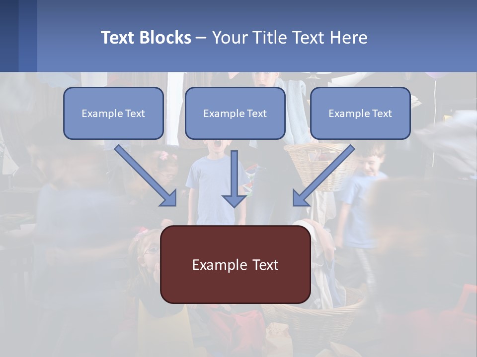 A Group Of Children In A Room With Balloons PowerPoint Template