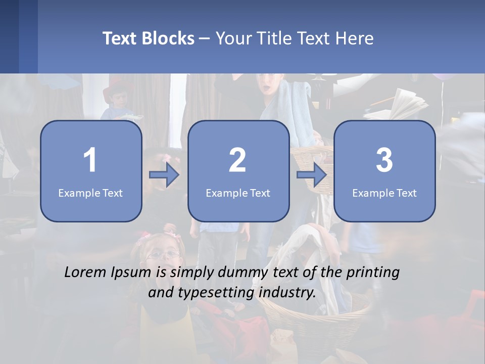 A Group Of Children In A Room With Balloons PowerPoint Template