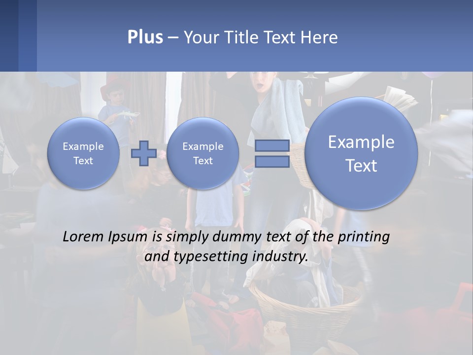A Group Of Children In A Room With Balloons PowerPoint Template