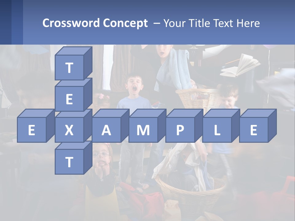 A Group Of Children In A Room With Balloons PowerPoint Template