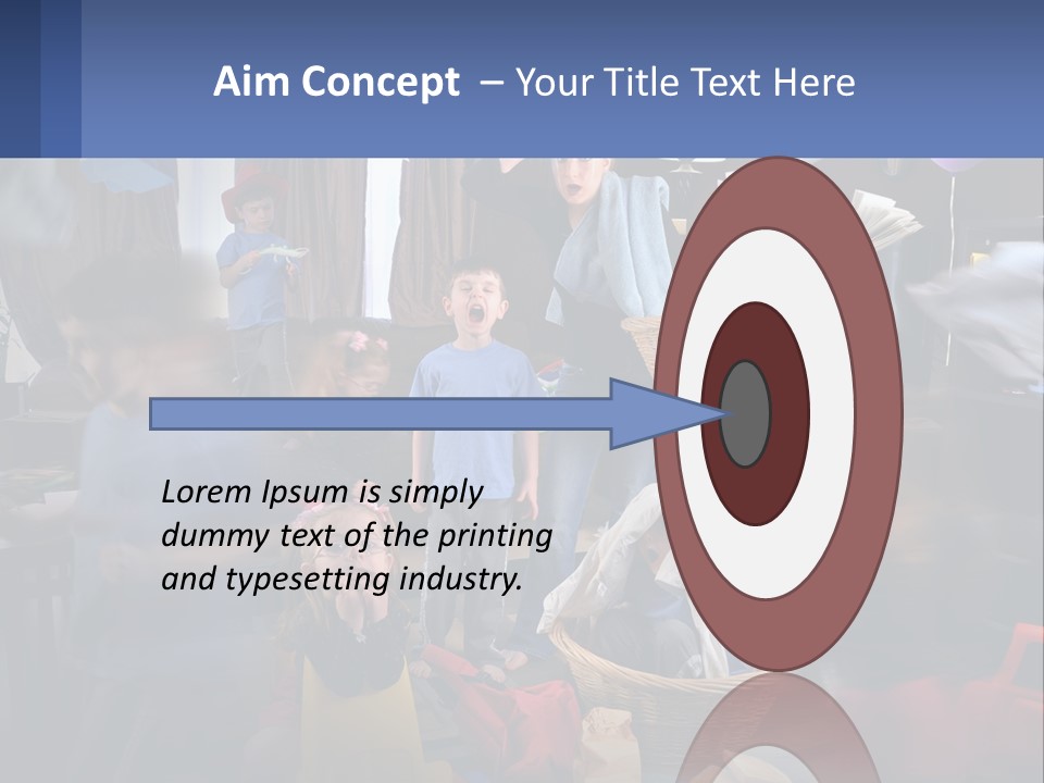 A Group Of Children In A Room With Balloons PowerPoint Template