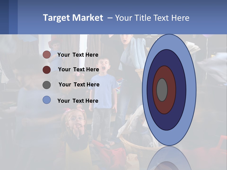 A Group Of Children In A Room With Balloons PowerPoint Template