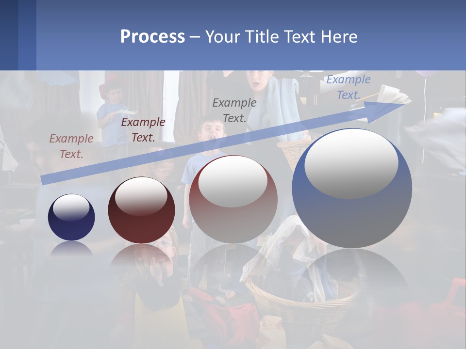 A Group Of Children In A Room With Balloons PowerPoint Template