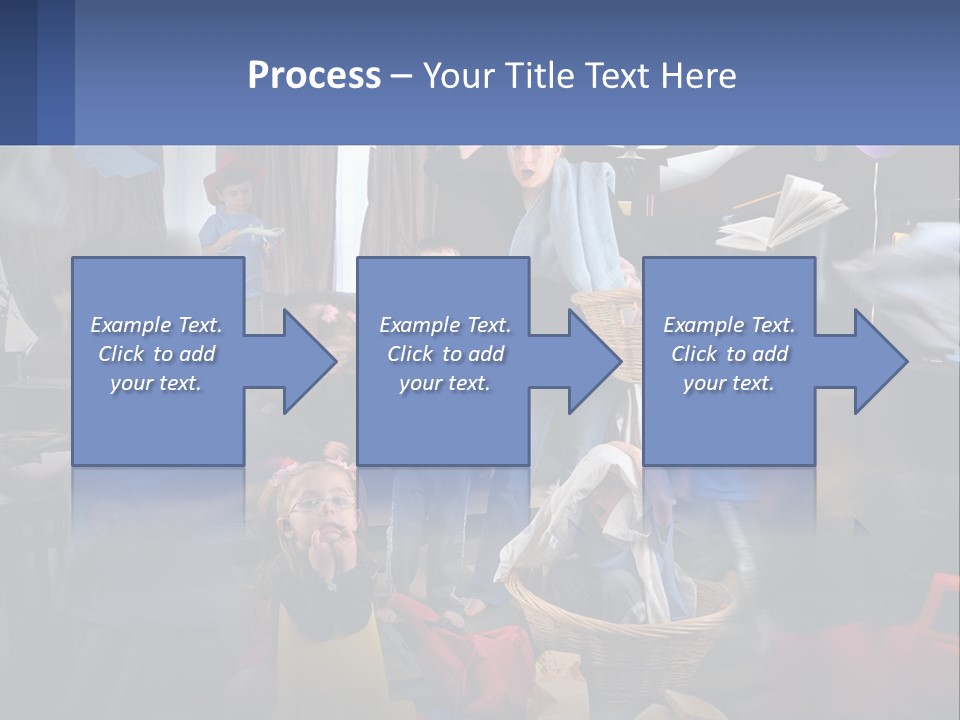 A Group Of Children In A Room With Balloons PowerPoint Template