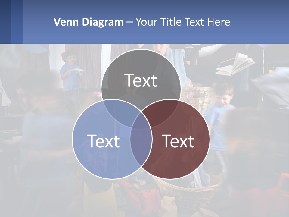 A Group Of Children In A Room With Balloons PowerPoint Template