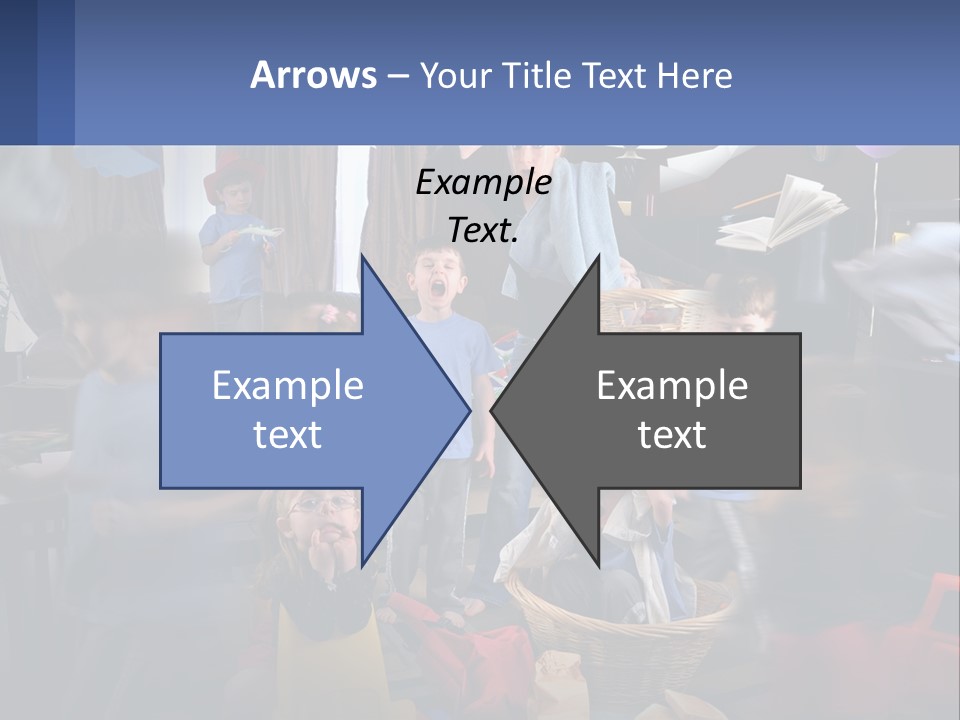 A Group Of Children In A Room With Balloons PowerPoint Template