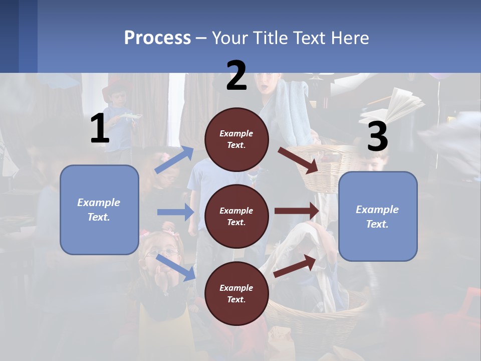 A Group Of Children In A Room With Balloons PowerPoint Template