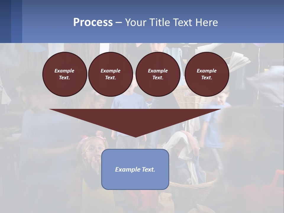 A Group Of Children In A Room With Balloons PowerPoint Template