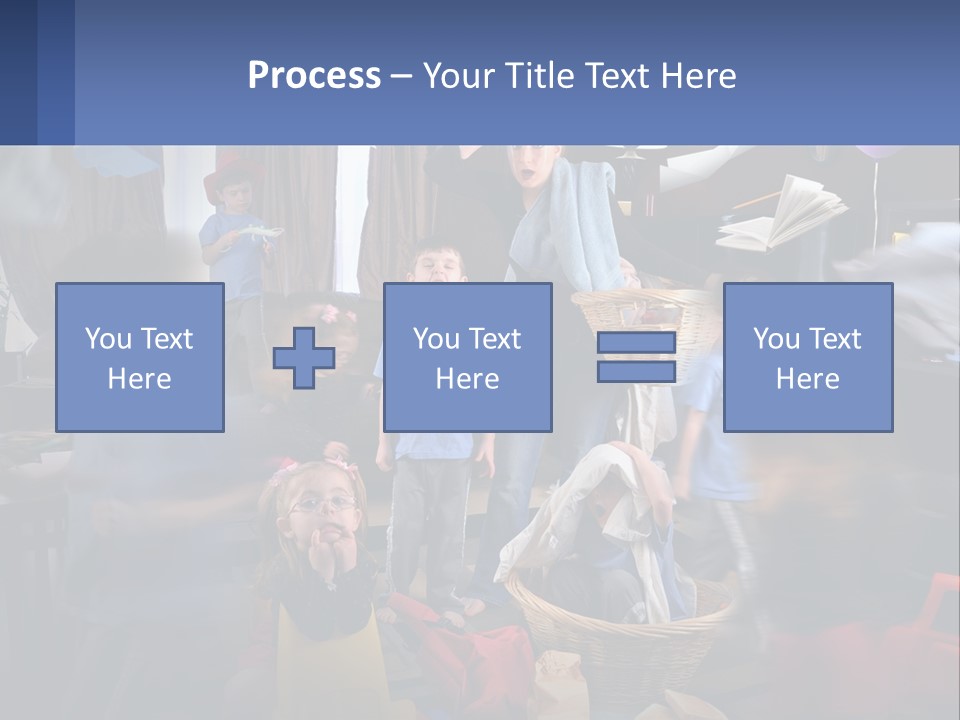 A Group Of Children In A Room With Balloons PowerPoint Template