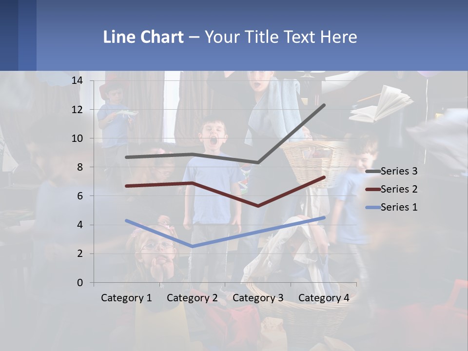 A Group Of Children In A Room With Balloons PowerPoint Template