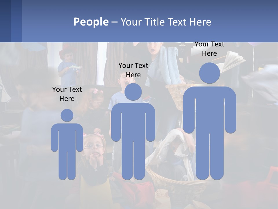 A Group Of Children In A Room With Balloons PowerPoint Template