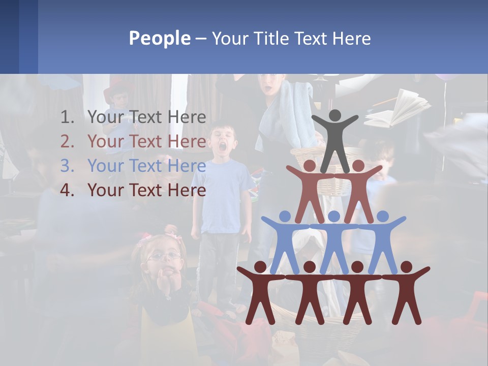 A Group Of Children In A Room With Balloons PowerPoint Template