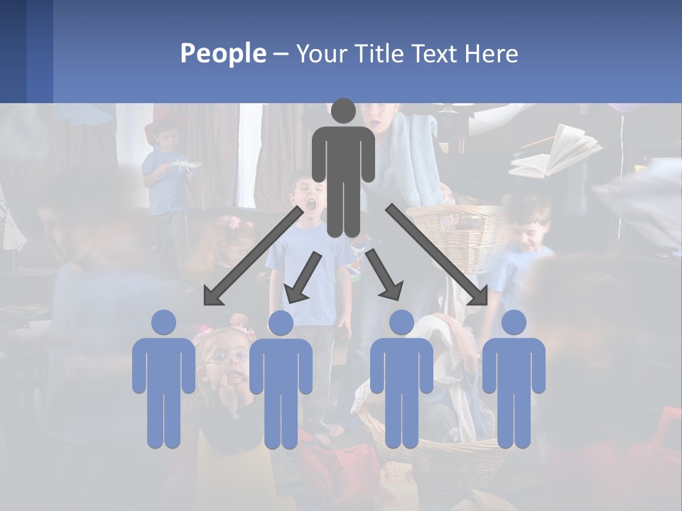 A Group Of Children In A Room With Balloons PowerPoint Template