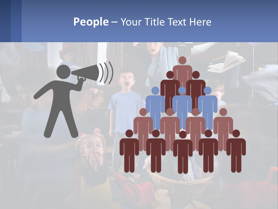 A Group Of Children In A Room With Balloons PowerPoint Template