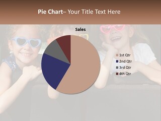 Three Little Girls Wearing Sunglasses Sitting In The Back Of A Car PowerPoint Template