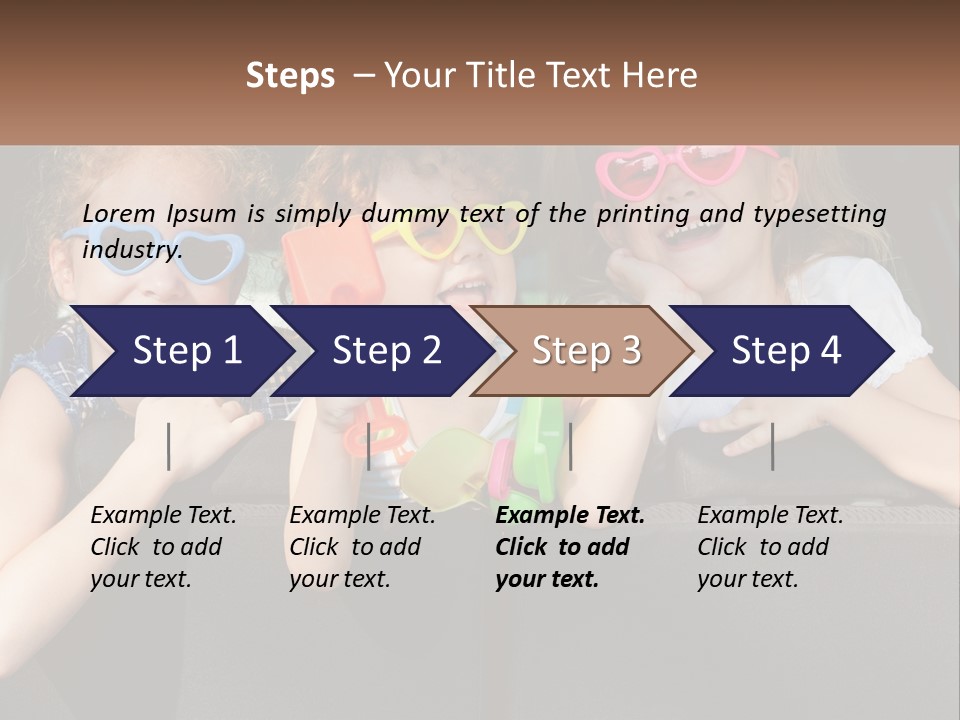 Three Little Girls Wearing Sunglasses Sitting In The Back Of A Car PowerPoint Template