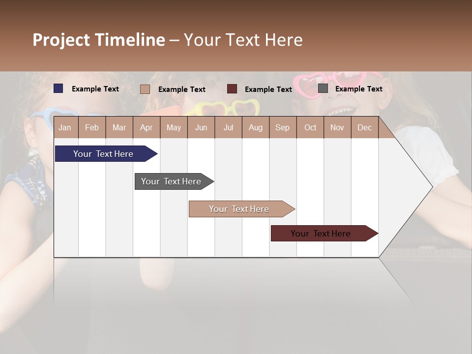 Three Little Girls Wearing Sunglasses Sitting In The Back Of A Car PowerPoint Template