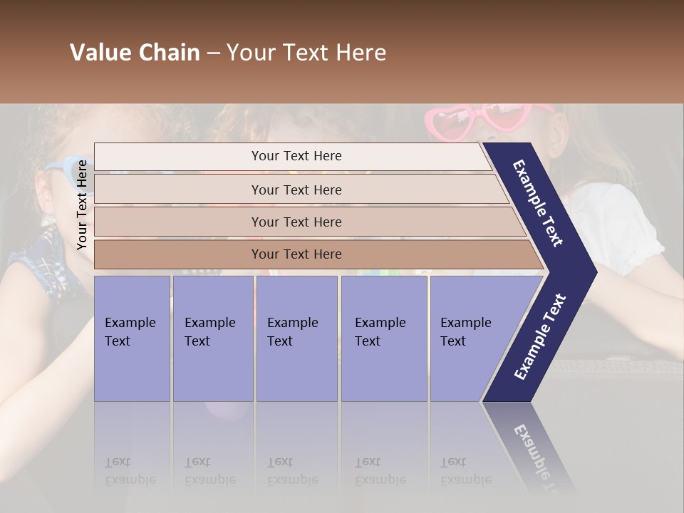 Three Little Girls Wearing Sunglasses Sitting In The Back Of A Car PowerPoint Template