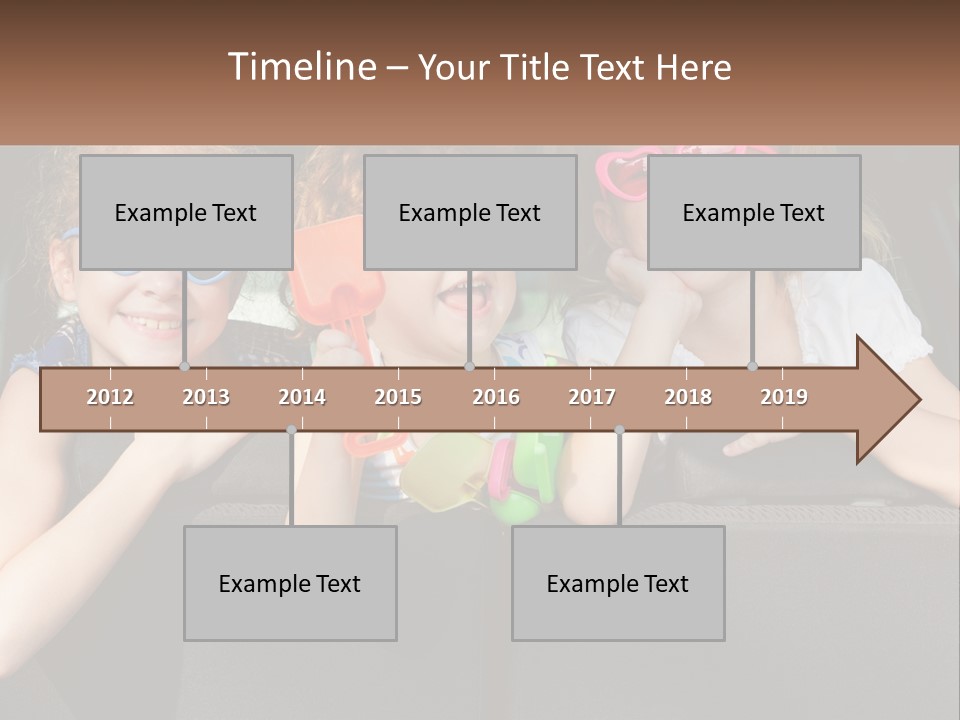 Three Little Girls Wearing Sunglasses Sitting In The Back Of A Car PowerPoint Template