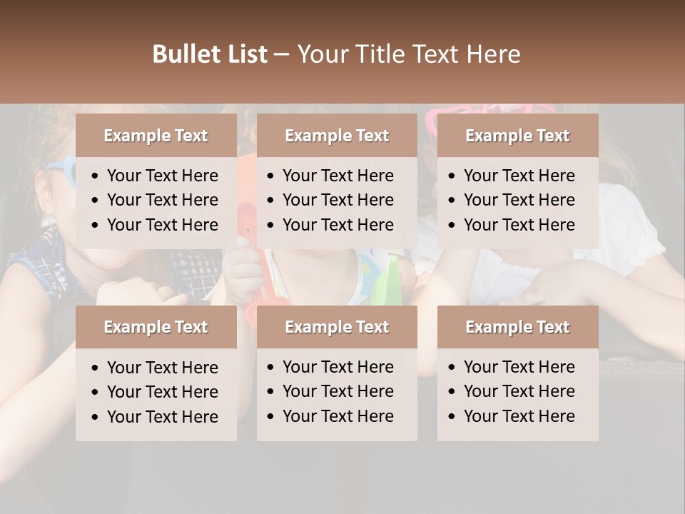 Three Little Girls Wearing Sunglasses Sitting In The Back Of A Car PowerPoint Template