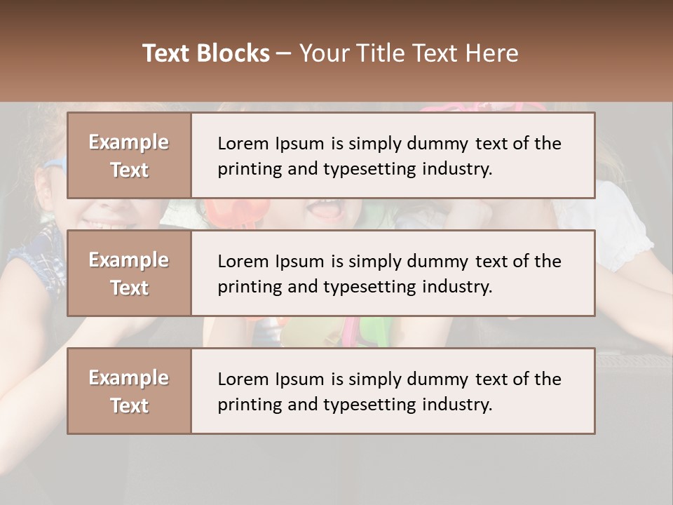 Three Little Girls Wearing Sunglasses Sitting In The Back Of A Car PowerPoint Template