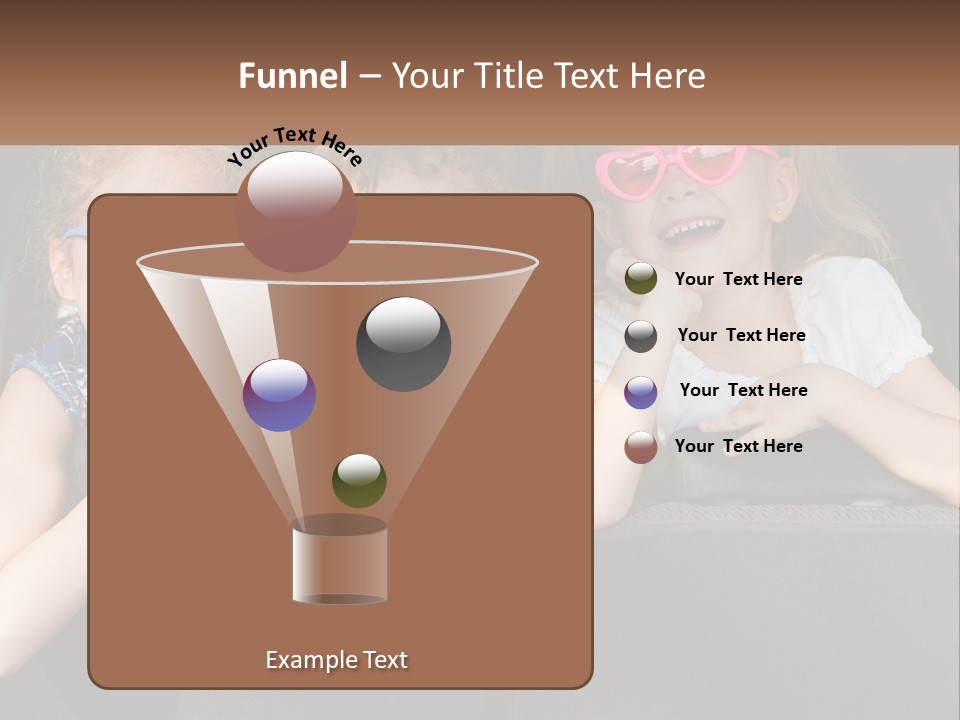 Three Little Girls Wearing Sunglasses Sitting In The Back Of A Car PowerPoint Template