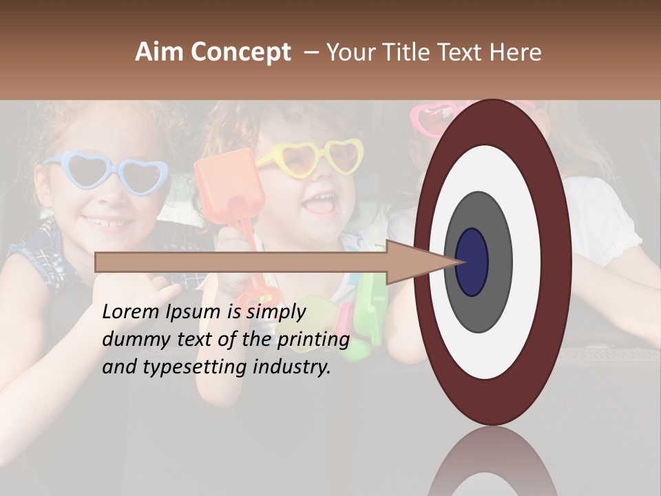 Three Little Girls Wearing Sunglasses Sitting In The Back Of A Car PowerPoint Template