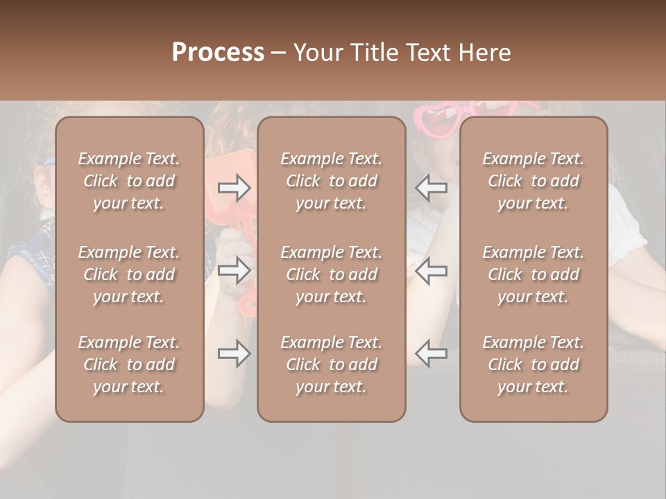 Three Little Girls Wearing Sunglasses Sitting In The Back Of A Car PowerPoint Template