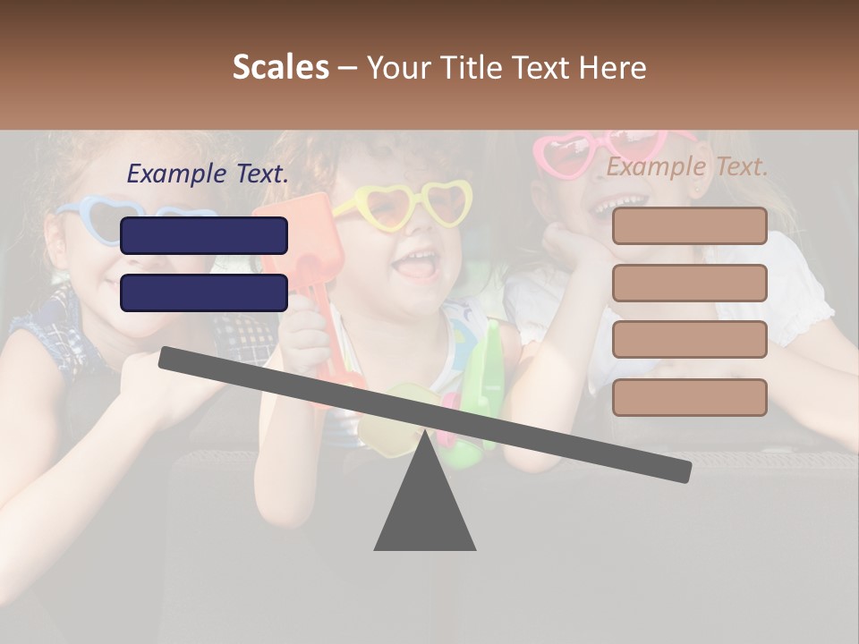 Three Little Girls Wearing Sunglasses Sitting In The Back Of A Car PowerPoint Template
