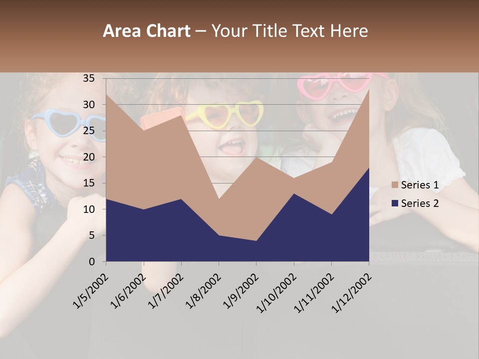 Three Little Girls Wearing Sunglasses Sitting In The Back Of A Car PowerPoint Template