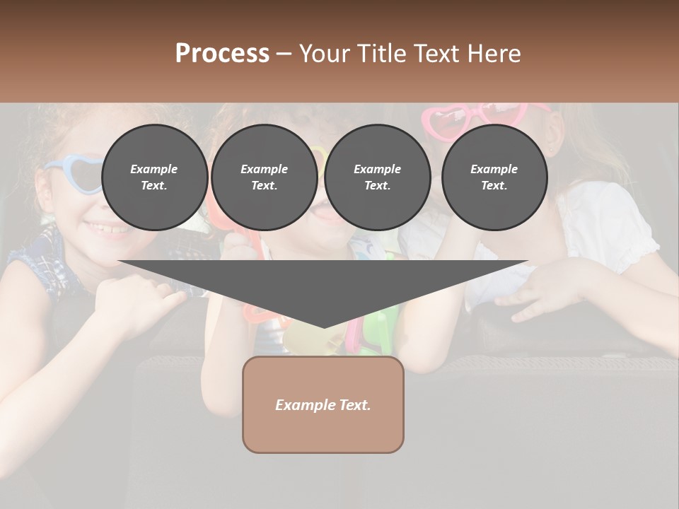 Three Little Girls Wearing Sunglasses Sitting In The Back Of A Car PowerPoint Template