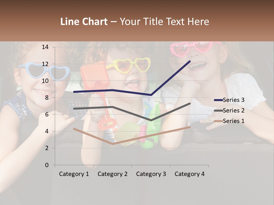 Three Little Girls Wearing Sunglasses Sitting In The Back Of A Car PowerPoint Template