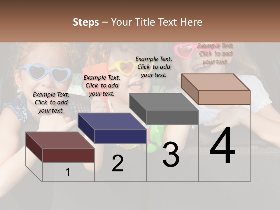 Three Little Girls Wearing Sunglasses Sitting In The Back Of A Car PowerPoint Template