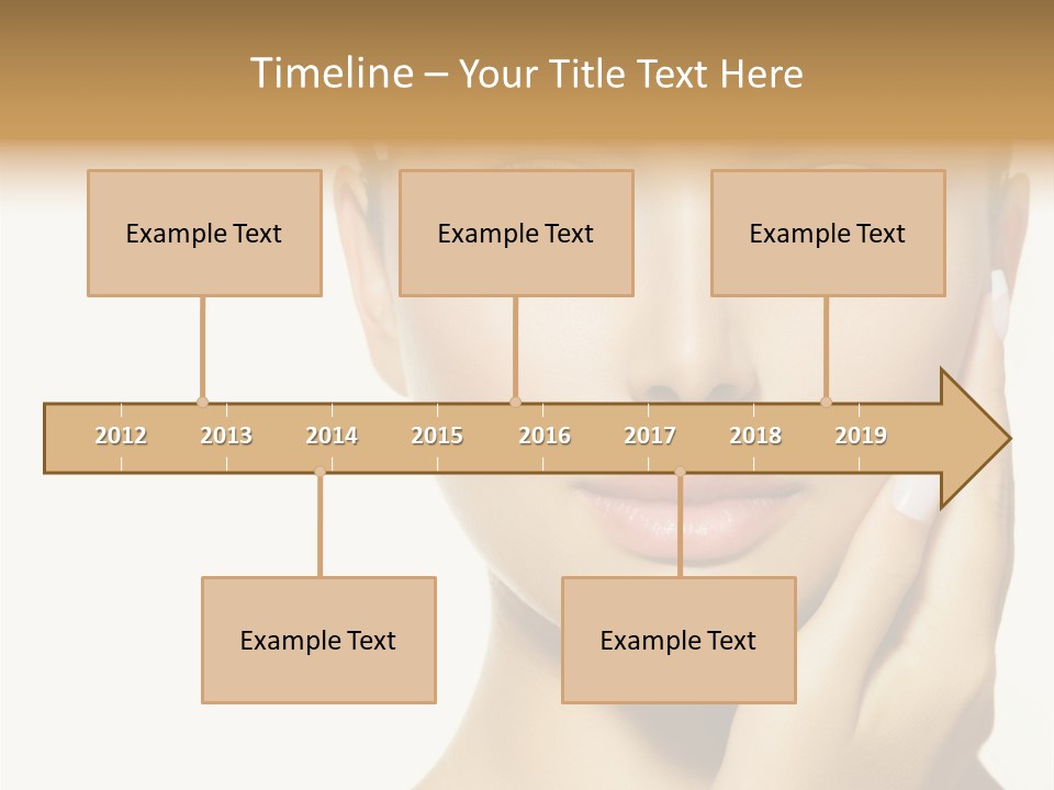 A Beautiful Woman With Blue Eyes And White Nails PowerPoint Template