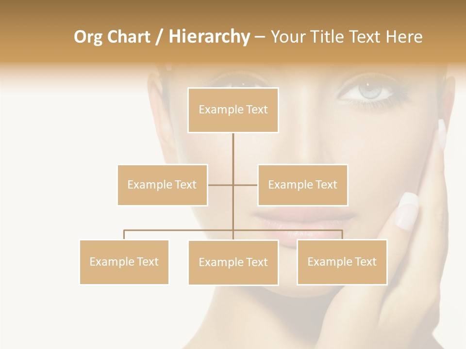 A Beautiful Woman With Blue Eyes And White Nails PowerPoint Template