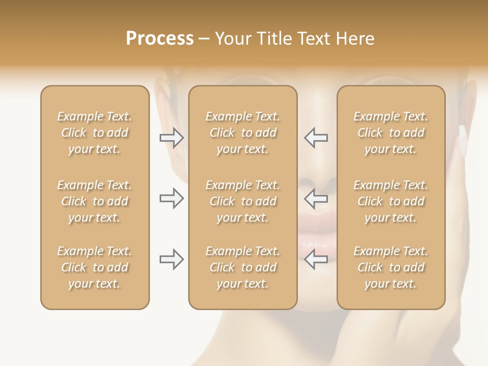 A Beautiful Woman With Blue Eyes And White Nails PowerPoint Template