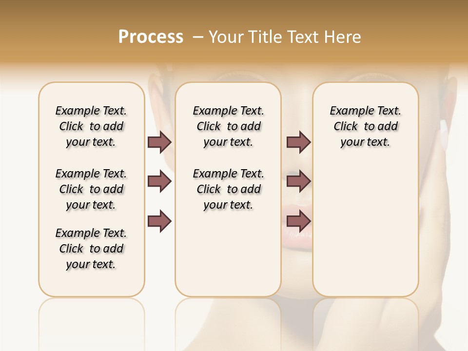 A Beautiful Woman With Blue Eyes And White Nails PowerPoint Template