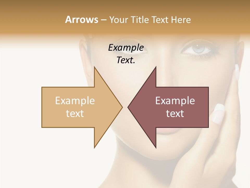 A Beautiful Woman With Blue Eyes And White Nails PowerPoint Template