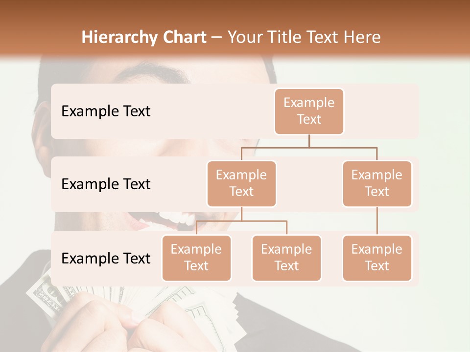 A Man Holding A Bunch Of Money In Front Of His Face PowerPoint Template