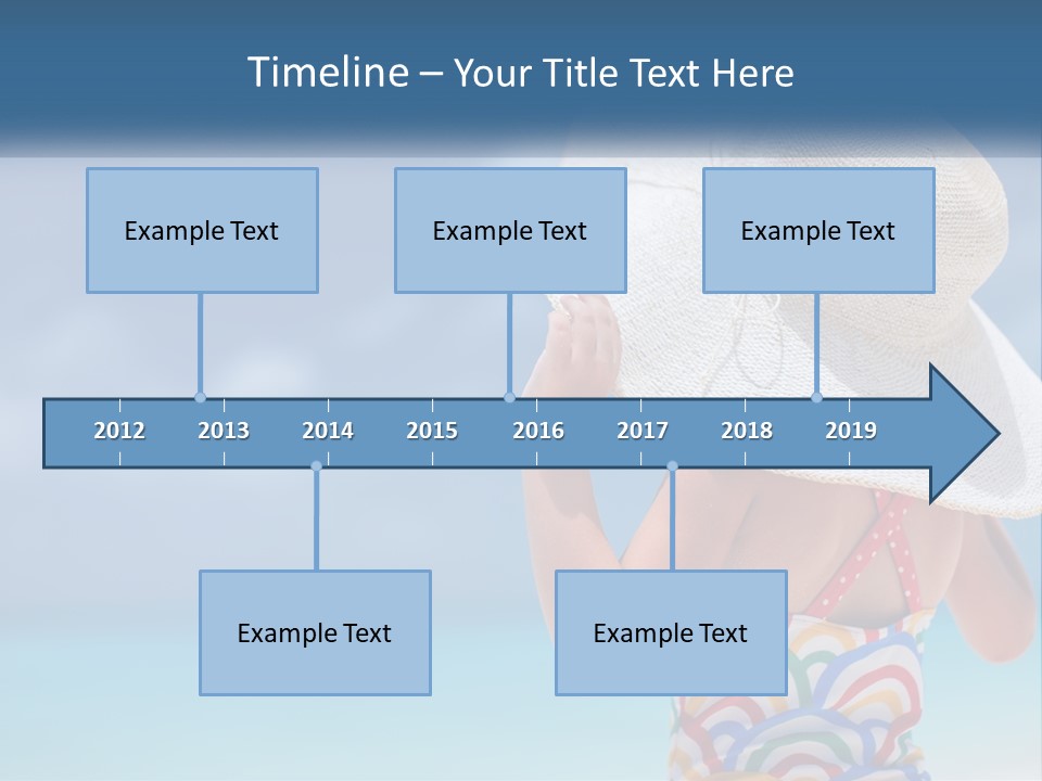 A Woman In A Hat On The Beach Powerpoint Template PowerPoint Template