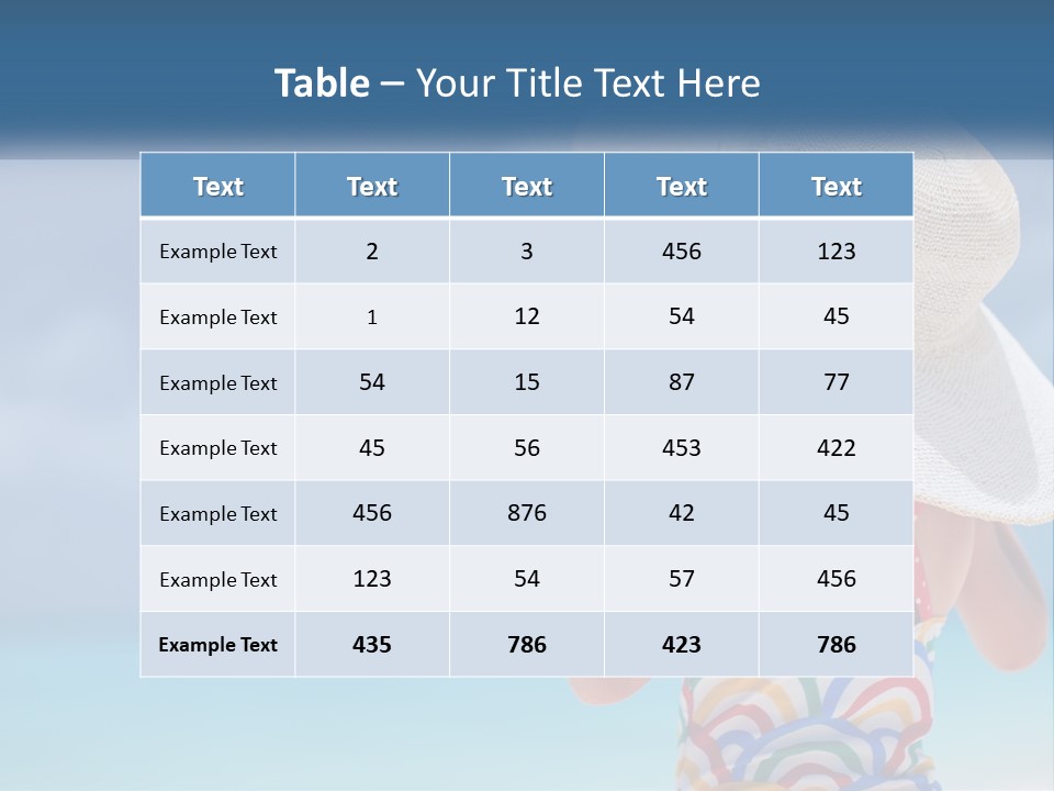 A Woman In A Hat On The Beach Powerpoint Template PowerPoint Template