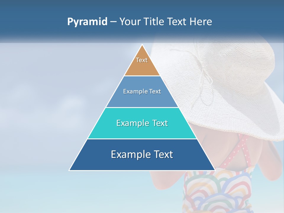 A Woman In A Hat On The Beach Powerpoint Template PowerPoint Template