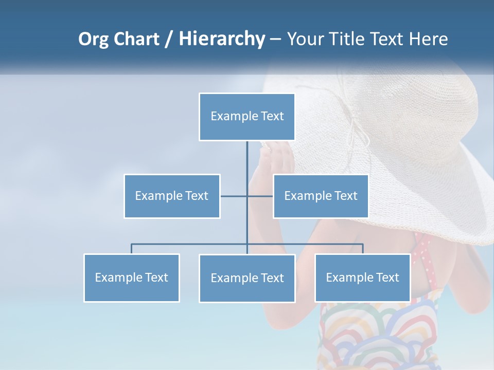 A Woman In A Hat On The Beach Powerpoint Template PowerPoint Template