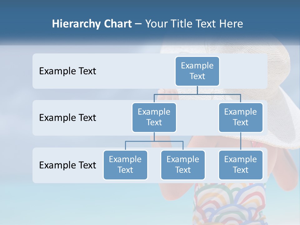 A Woman In A Hat On The Beach Powerpoint Template PowerPoint Template