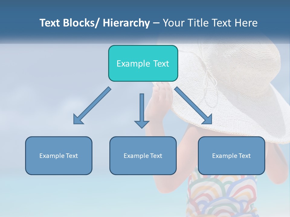 A Woman In A Hat On The Beach Powerpoint Template PowerPoint Template